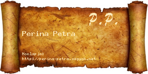 Perina Petra névjegykártya